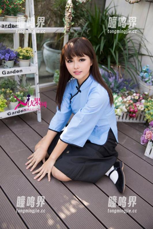 尤果网-小欧 尤果网 - 回眸小欧的水手服原图,居然我也想去当水手了!